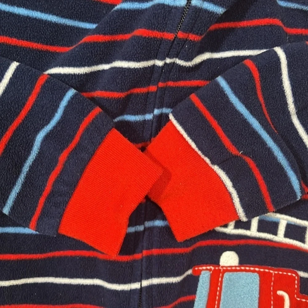 Carter's 4T Onesie Footie Pajamas Pjs Fleece Warm Winter Zip Up EUC - Lot of 2